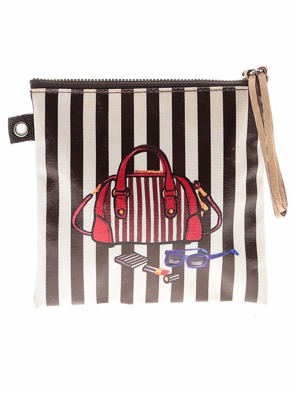 Henri Bendel Striped Cosmetic Pouch